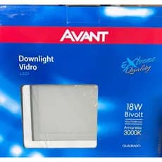 Painel De Led Vidro Downlight 18w 3000w Bivolts Avant
