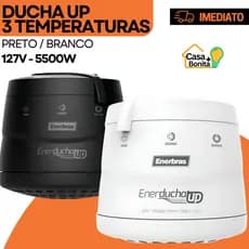 Chuveiro EnerDucha Up3 Br/Pt 3 Temperatura 5.500W 127V Enerbras
