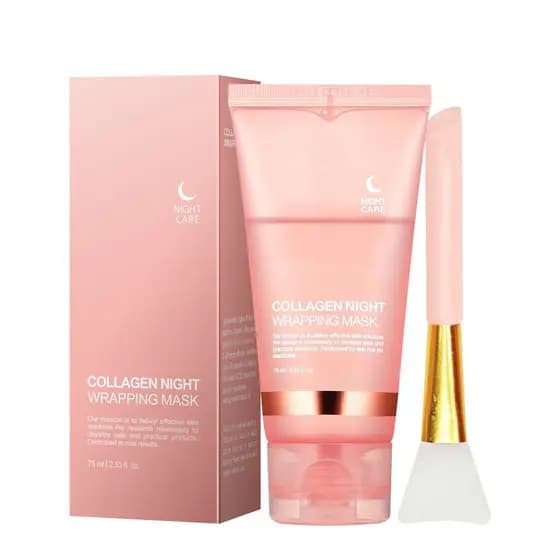 MÁSCARA Facial de venda quente Colágeno Aplicar MÁSCARA Hidratante Facial Hidratante Máscara de Dormir Peeling