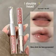 Throbbing brilho labial de duas cabeças fosco lama brilho labial brilho labial baixo saturado nu branco Stu