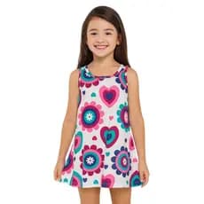 Vestido Regata Infantil Menina Estampado Kyly