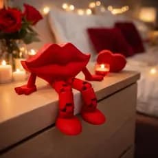 Estatueta Beijo Articulado Decorativo Dia dos Namorados