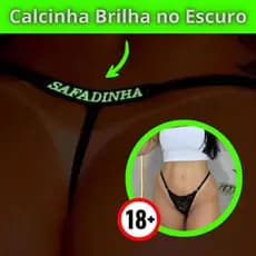Calcinha Fio Neon Com Frase Que Brilha no Escuro Moda Íntima Feminina Tanga Casual
