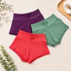 Short Hot Pants Cintura Alta Suplex Poliamida 0 Transparência Fitness Academia