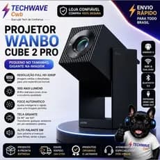 Projetor Wanbo Cube 2 Pro Full HD Android TV cor preto