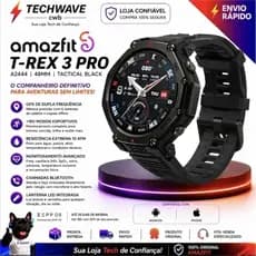 Smartwatch Amazfit T-Rex 3 Pro A2444 48mm GPS Dual Band Wi-Fi Bluetooth 10ATM Tactical Black