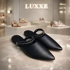 Sapato Mule Feminino Bico fino Salto baixo Elegante