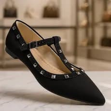 Sapatilha nobuck spike feminina Sapatilha apliques luxo