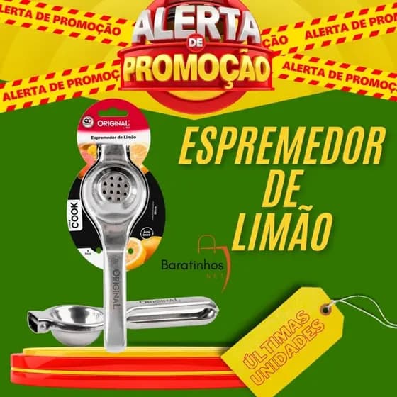 Espremedor De Limão De Inox Ideal Para Sucos Drinks Bebidas Prático Para Cozinha Multiuso