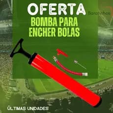 Bomba De Ar Para Encher Bolas Portátil Manual Com Extensor De Bico