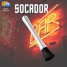 Socador Macerador De Bebidas 2 Unidades Inox Para Drinks e Caipirinhas Utensílio Profissional