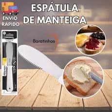 Espátula De Manteiga Patês E Cremes Para Pães Inox Com Serra Para Corte De Pães