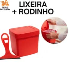 Lixeira E Rodinho De Pia De Cozinha Resistente Ideal Para Pia Mesa Escritório