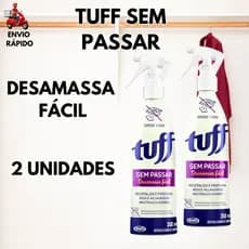Tuff Sem Passar 350mL Com 2 Unidades - Desamassa Fácil, Perfuma e Neutraliza Odores