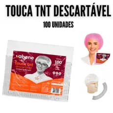 Touca Descartável 100 Unidades TNT  - Rosa E Branca Proteção Para Cabelos Higiene E Conforto