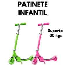 Patinete Infantil Até 30 kgs Com Regulagem De Altura Ajustável Brinquedo Criança Menino