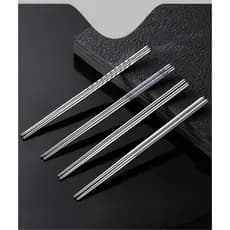 5x Pares Hashi Aço Inox Oriental Pauzinho Japonês Ecológico