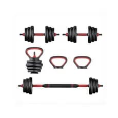 Kit Halteres Ajustáveis 15Kg- 4 Em 1 | Halter, Kettlebell E Barra Conectável