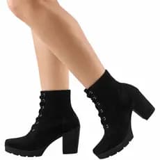 Bota de salto feminina beleza e conforto