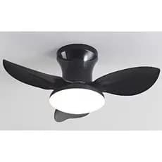 Ventilador de teto Inverter Controle Remoto 6 Velocidades 3 Cores de led Bivolt branco preto marrom
