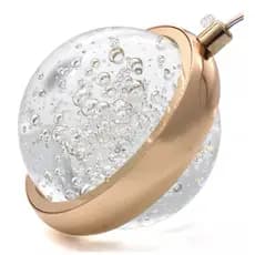Kit 2uni Luminária Pendente Bola Bolha Cristal Brilho MD508