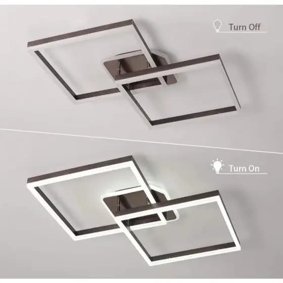 Lustre Plafon De Sobrepor Moderno Quadrado Led 40w Bivolt