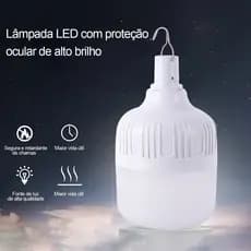 80w Lampião Camping Led Recarregável Acampamen Barraca