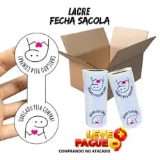 Lacre Fecha Sacola | Tam. 10x4cm | Adesivos Práticos e Perfeitos para Entregas Delivery