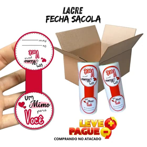 Lacre Fecha Sacola | Tam. 10x4cm | Adesivos Práticos e Perfeitos para Entregas Delivery