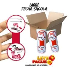 Lacre Fecha Sacola | Tam. 10x4cm | Adesivos Práticos e Perfeitos para Entregas Delivery