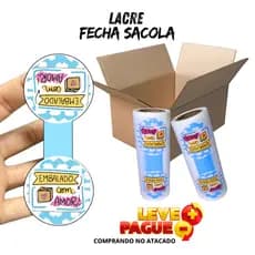 Lacre Fecha Sacola | Tam. 10x4cm | Adesivos Práticos e Perfeitos para Entregas Delivery