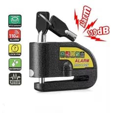 Trava Cadeado De Freio Disco Com Alarme Sonoro Para Moto Universal