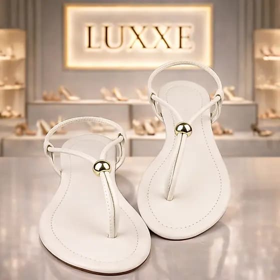 Rasteira Feminina Dedo Moderna com Detalhe Metal – Luxxe