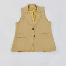 Colete Afatiria Femenina Com Botoes E Bolso Social Casual