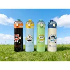 Garrafa Térmica Infantil Escolar em Inox e Trava 500ml URSO