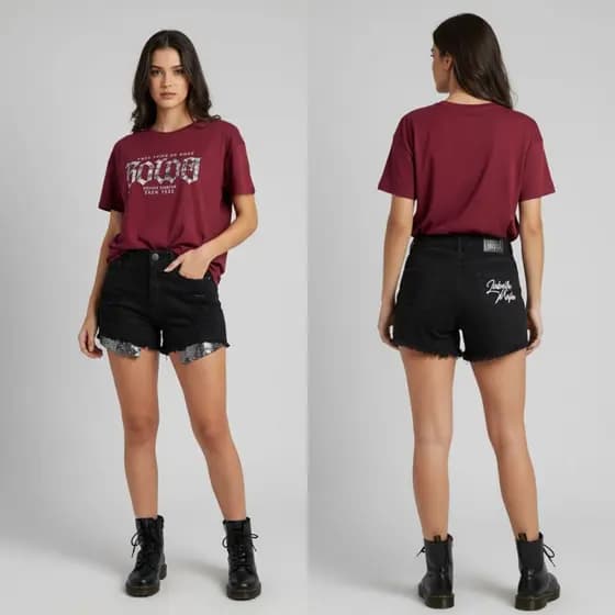 Short Feminino Labellamafia Original Estilo Casual Jeans Conforto e Qualidade, short feminino, short labellamafia.