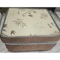 Colchão colchonete Solteiro MARROM 180x60x10 puff dobrável acampamento camping praia sitio + Travesseiro