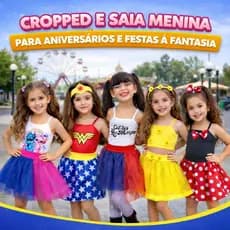 Conjunto Fantasia Infantil Menina Fantasias Tematicas Aniversarios Festas
