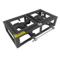 Fogão Industrial de Mesa Alta Baixa Pressão 2 bocas Fogareiro para camping ou caminhoneiro