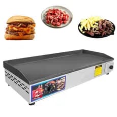 Chapa de Hamburguer Profissional Elétrica 70x30 cm 110V 220V Chapeira para Lanches Porções Sevefort