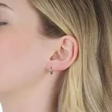 Brinco Argola De Clique 13mm Prata 925