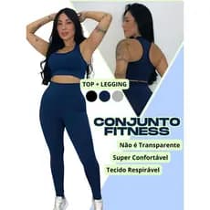 Conjunto Fitness Feminino – Legging + Top Alça | Estilo, Conforto e Zero Transparência