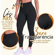 Calça Legging Academia Feminina Cintura Alta Fitness Zero Transparência