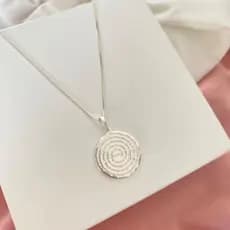Colar Medalha Oração Pai Nosso 15mm Prata 925
