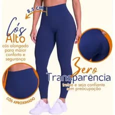 Legging Academia Feminina Cintura Alta Zero Transparência Fitness