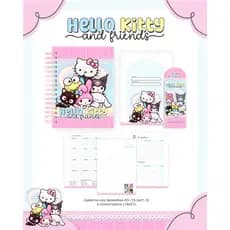 Hello Kitty + Caderno A5 + Caderno Universitário + Kuromi + My Melody