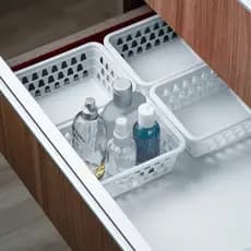 KIT 12 Cesto Organizador Multiuso de Plástico Branco - Leve, Resistente e Versátil
