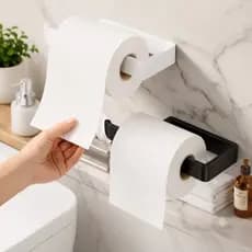 Suporte de Porta Papel Higiênico Banheiro com Fita Dupla Face