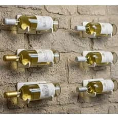 KIT 6 Adega Suspensa Suporte de Parede Moderno para Garrafas de Vinho
