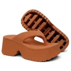 Tamanco Feminino Estilo Blogueira Tamanco Feminino Nuvem –Salto Bloco com Meia Pata